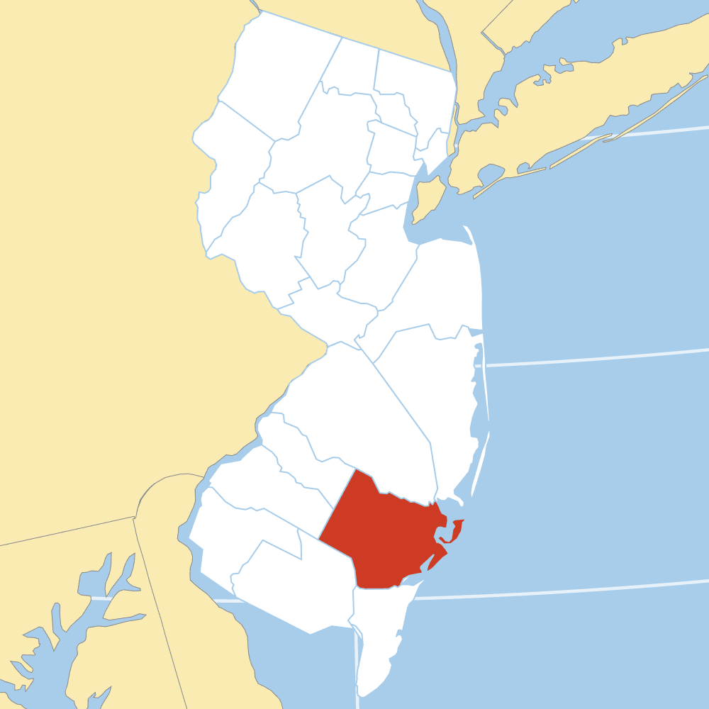 Atlantic County map