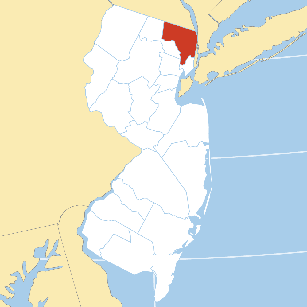 Bergen County map