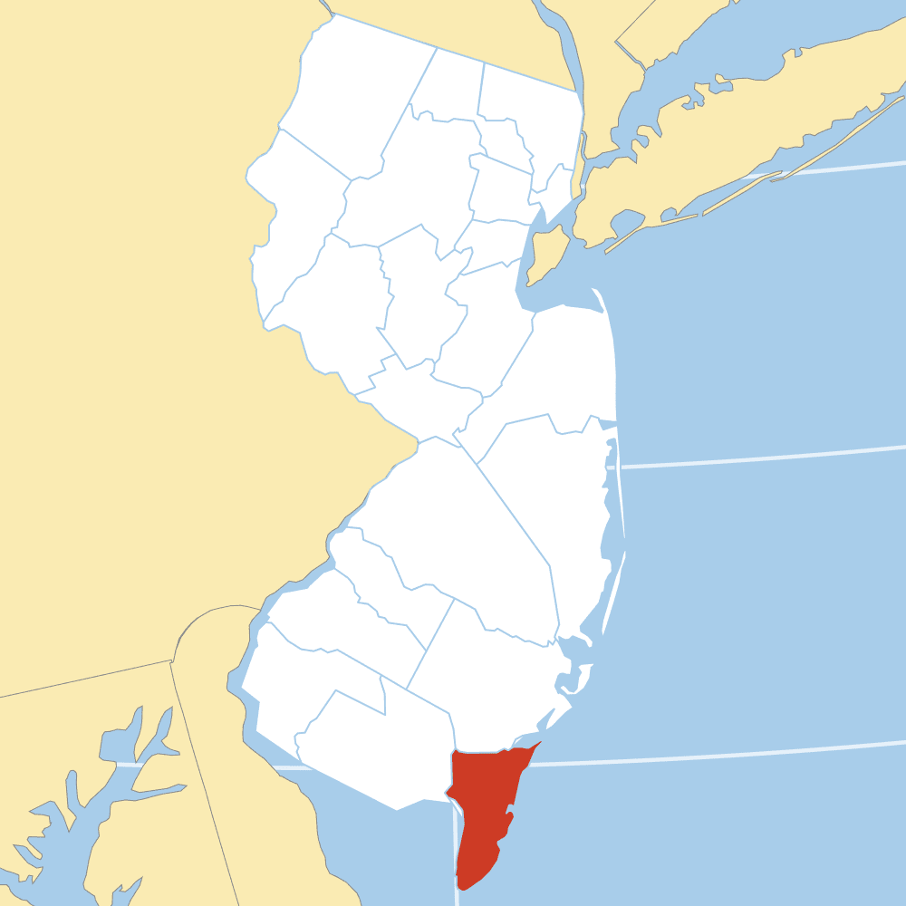 Cape May County map