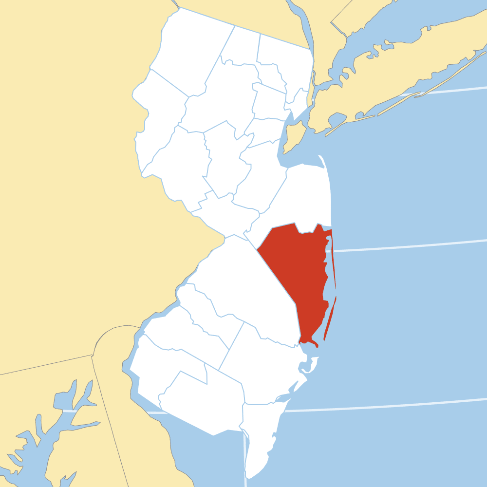 Ocean County map