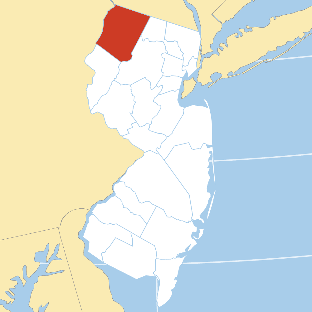 Sussex County map